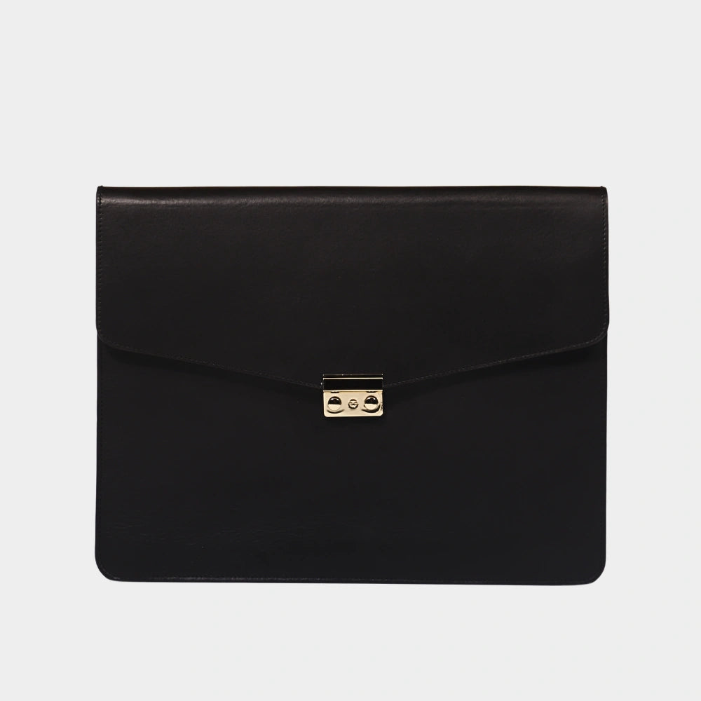 15" Lock Leather Portfolio Case