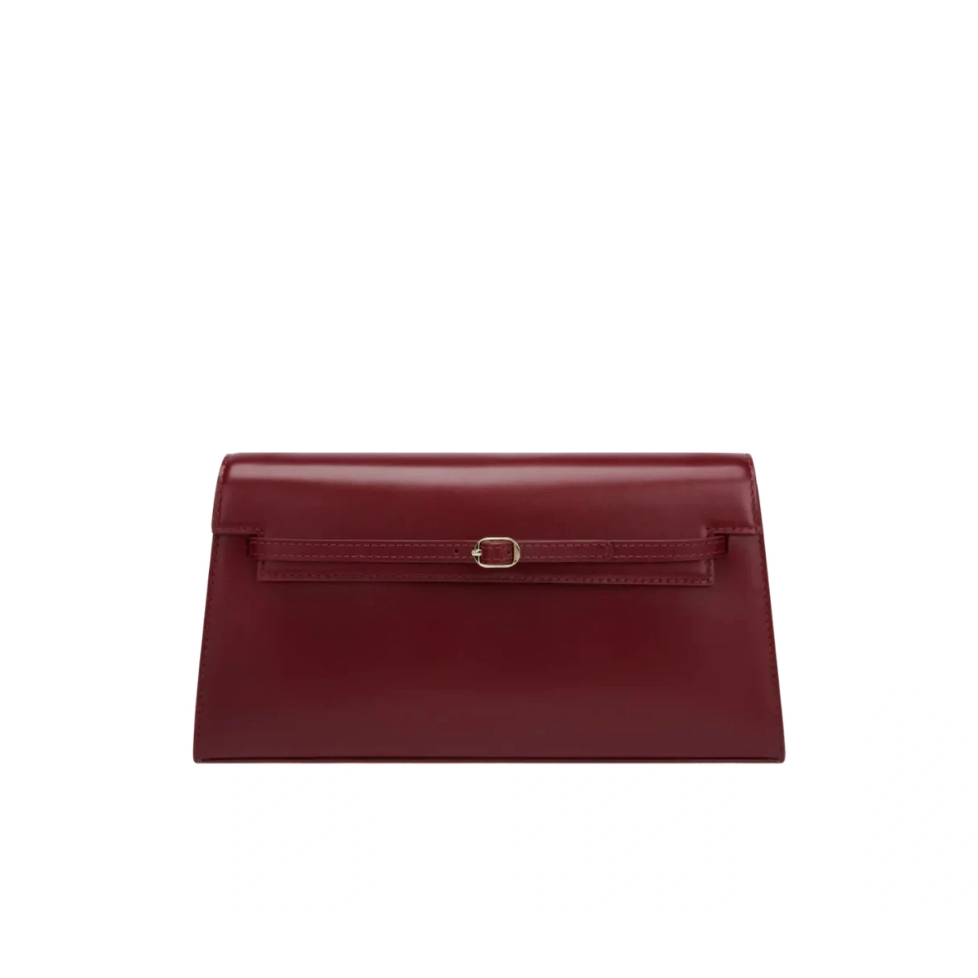 3-Way Baguette Bag – Maroon Nappa Calf Leather
