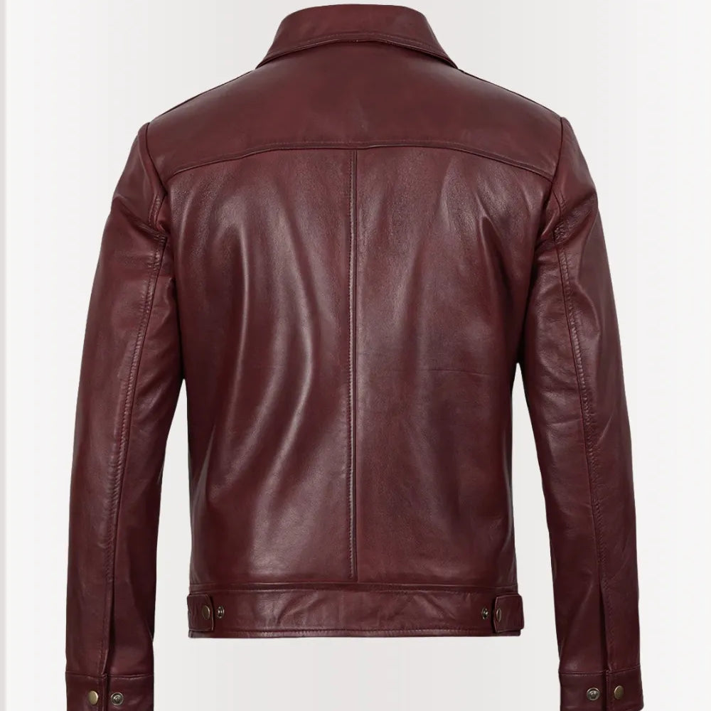 The Harrington Heritage – Burgundy Leather Jacket