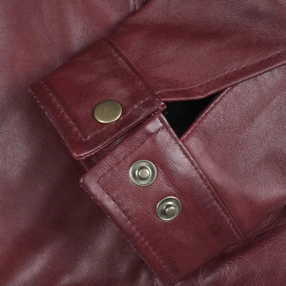 The Harrington Heritage – Burgundy Leather Jacket