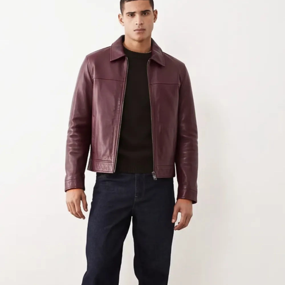 The Harrington Heritage – Burgundy Leather Jacket