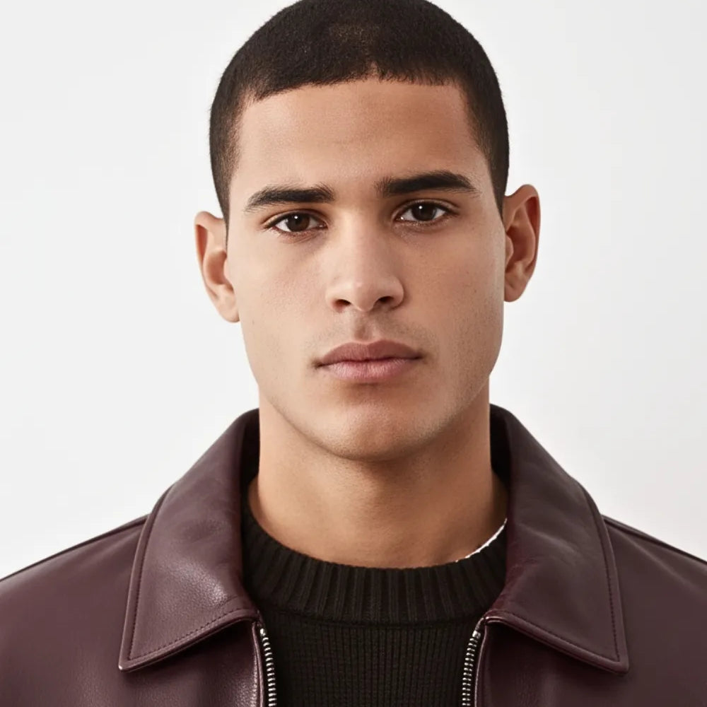 The Harrington Heritage – Burgundy Leather Jacket