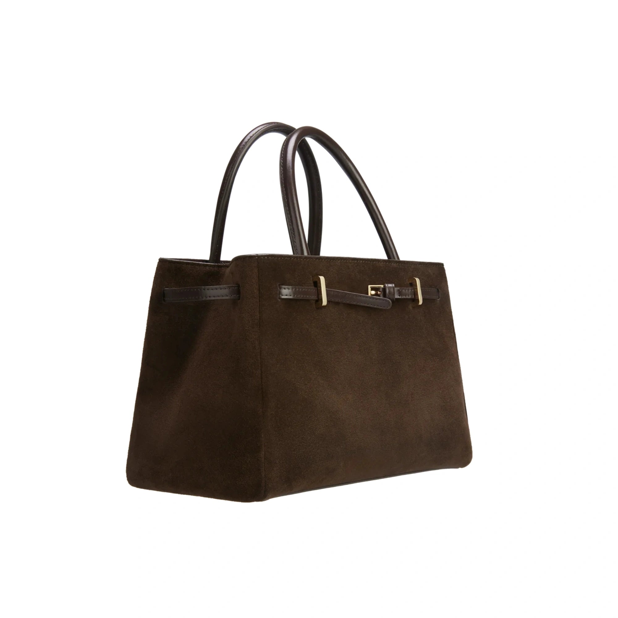 Espresso Suede Mini Book Tote Bag