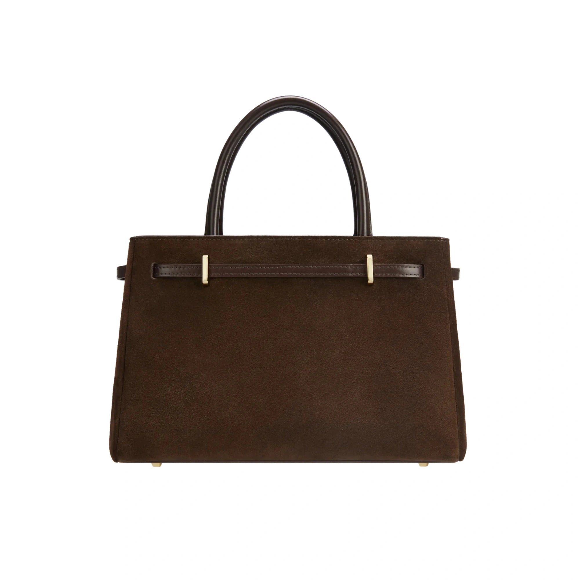 Espresso Suede Mini Book Tote Bag