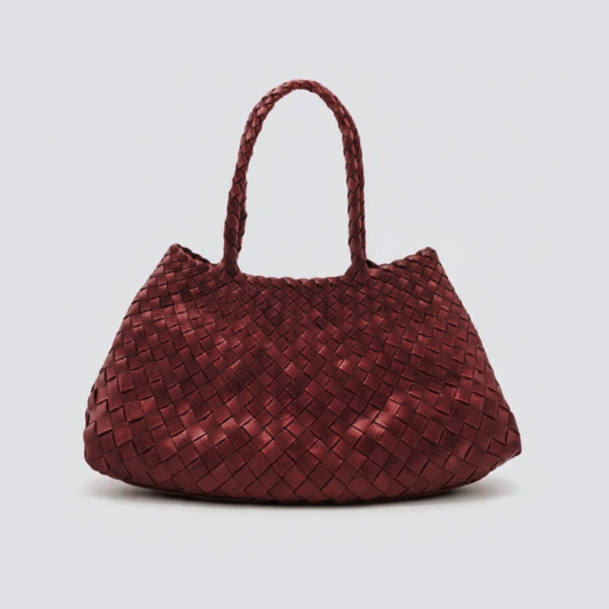 Santa Croce Big Red Woven Leather Bag