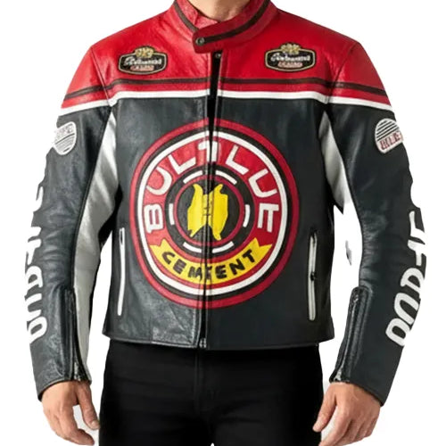Bultaco Cemoto Racing Leather Jacket - Genuine Cowhide
