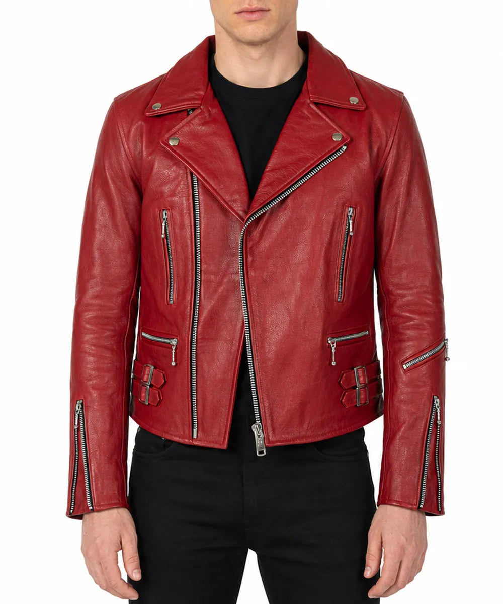 burgundy-leather-biker-jacket-side-view