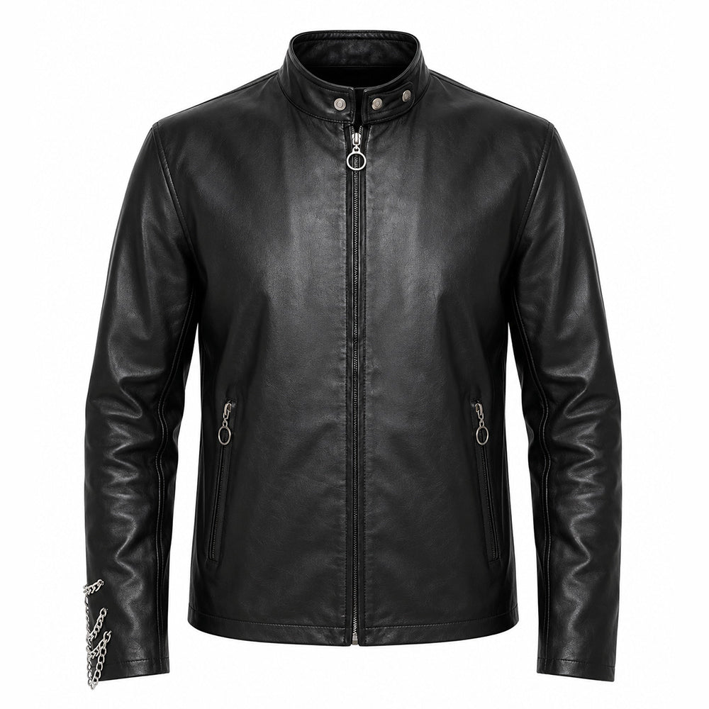 Eddie Munson black leather jacket inspired by Stranger Things