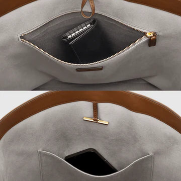 Signature Caramel Bucket Tote Bag (Medium Brown)