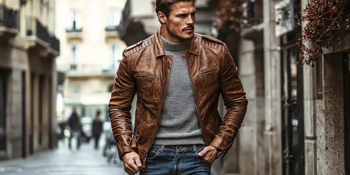 Men's Brown Leather Jackets