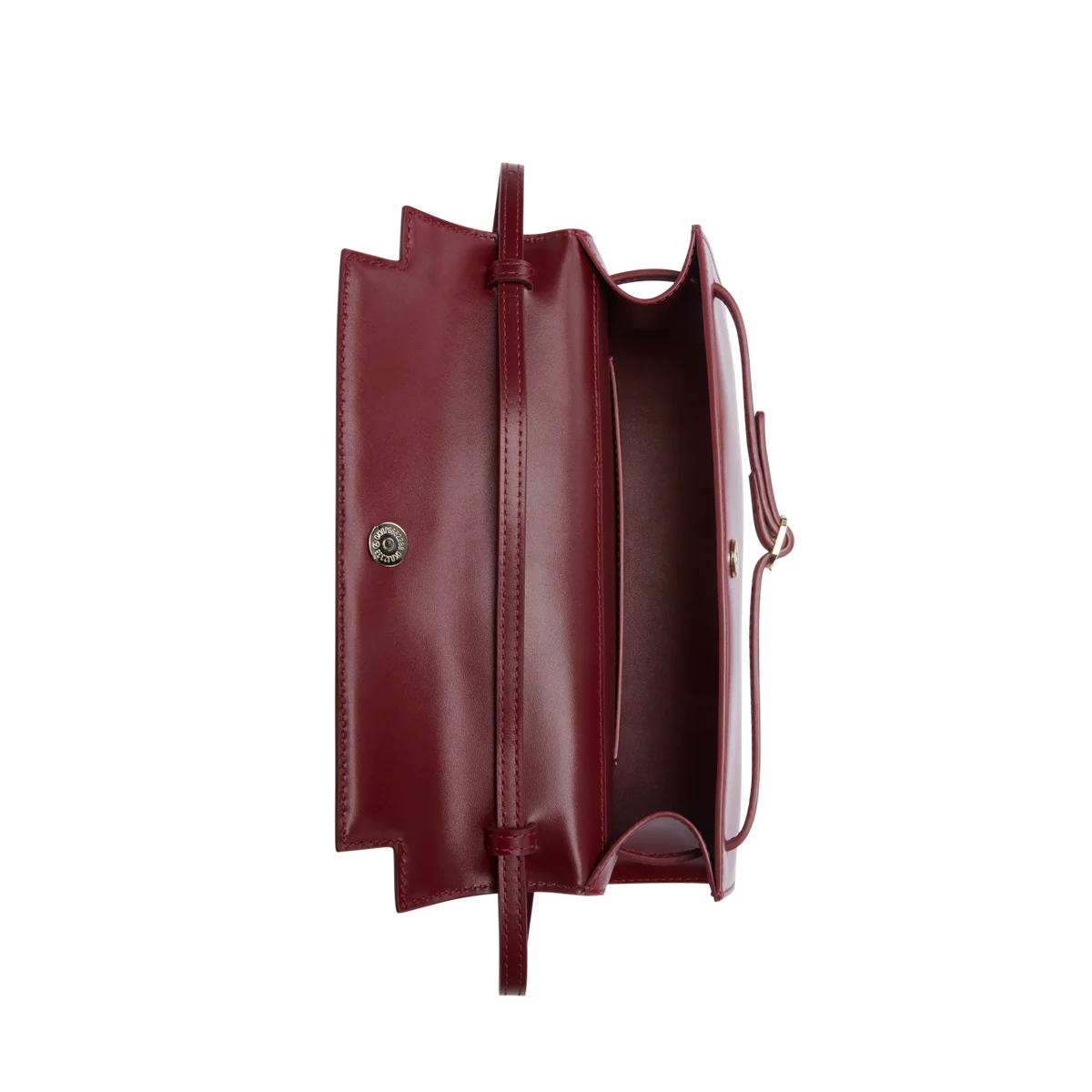 3-Way Baguette Bag – Maroon Nappa Calf Leather 