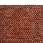 Half Moon Bag Tan Woven Leather