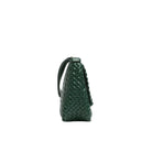 Cobble Intreccio Leather Shoulder Bag - Green