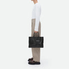 Medium Arco Leather Tote Bag - Black