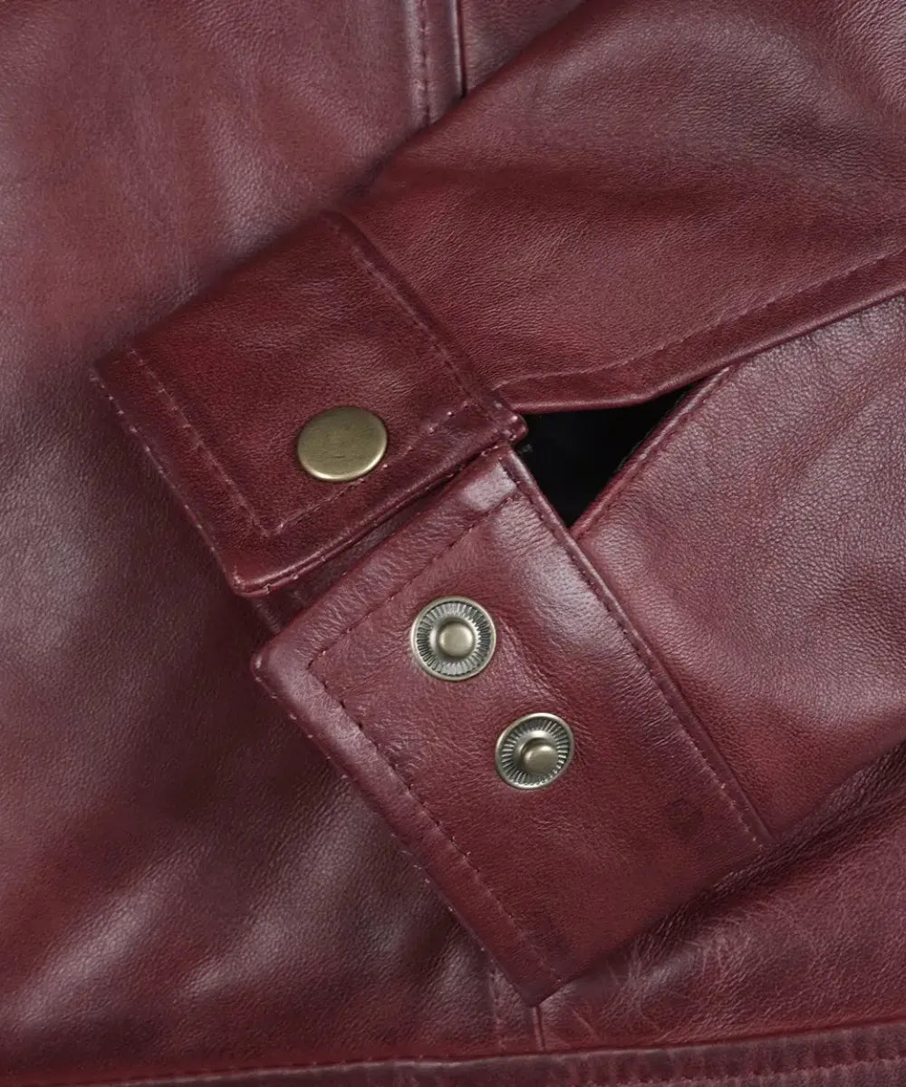 The Harrington Heritage – Burgundy Leather Jacket