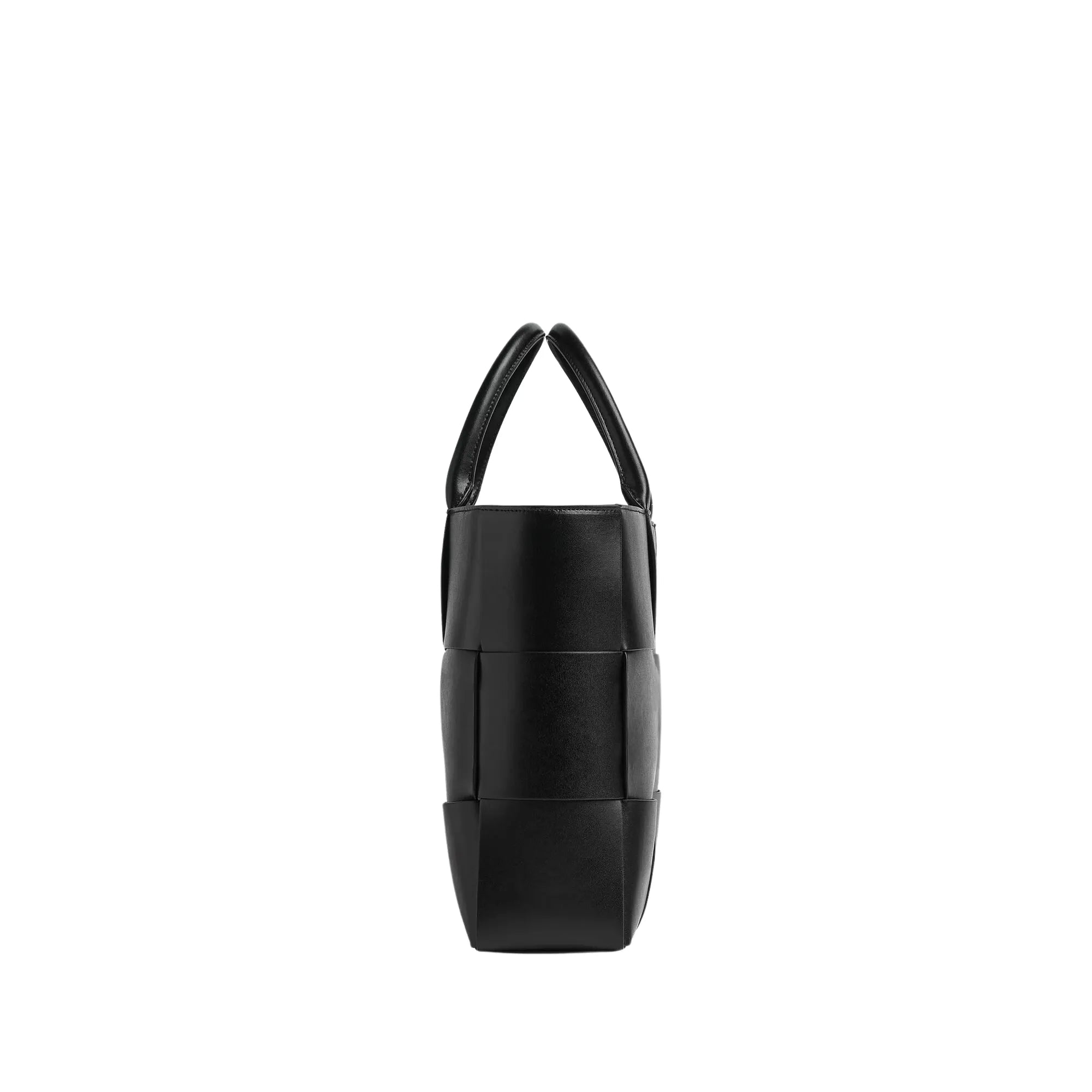 Medium Arco Leather Tote Bag - Black