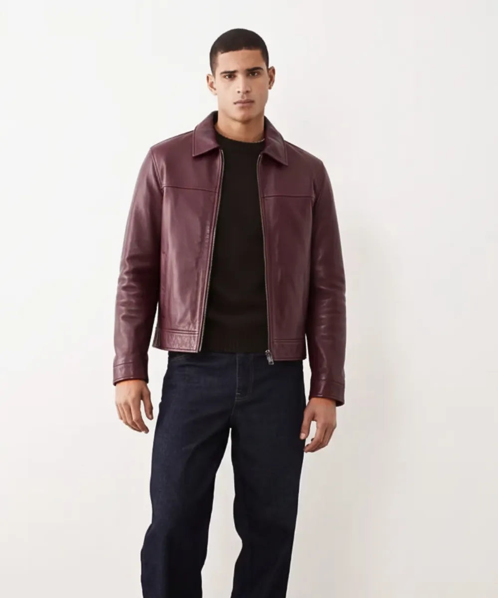 The Harrington Heritage – Burgundy Leather Jacket