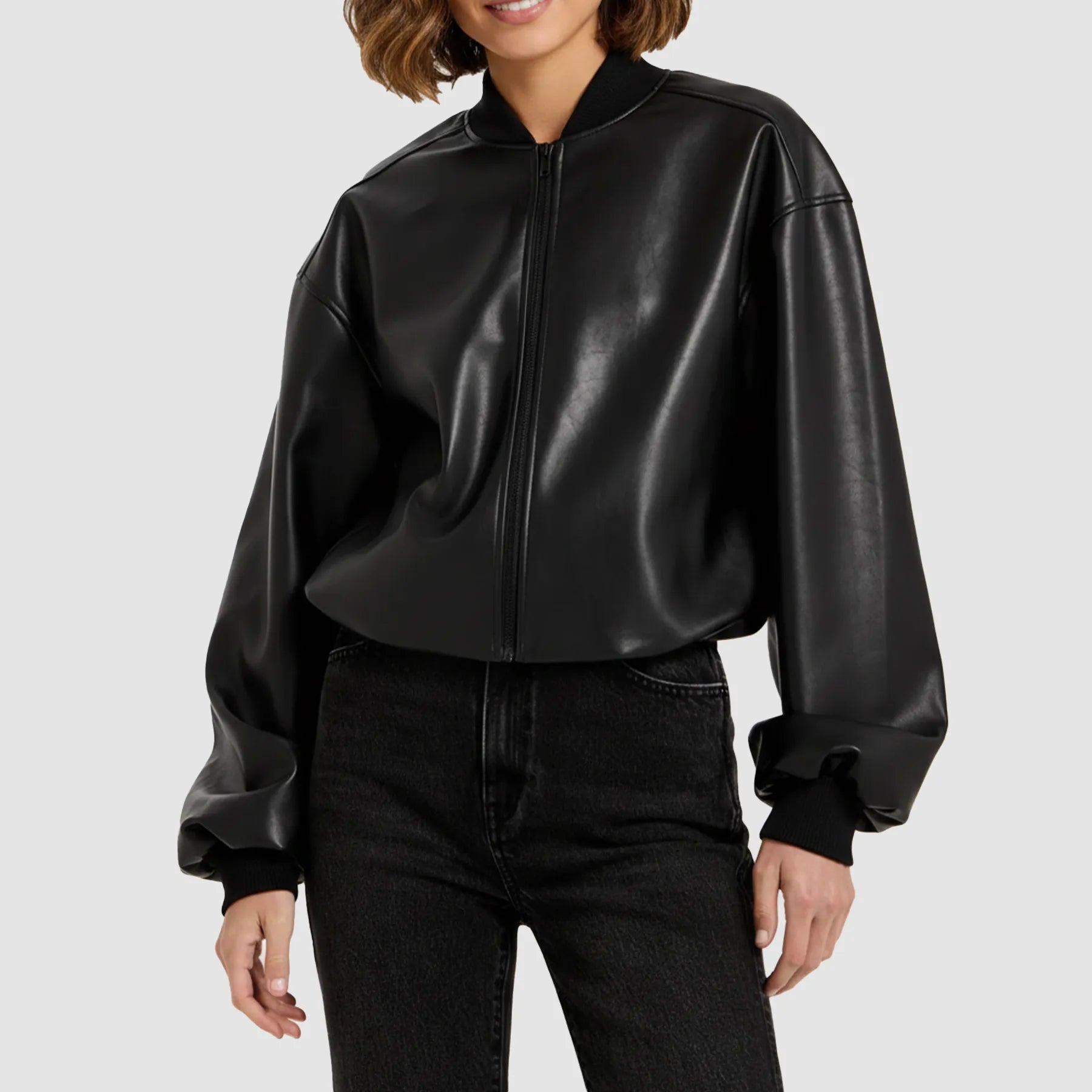 Sandra Bullock Black Bomber Leather Jacket