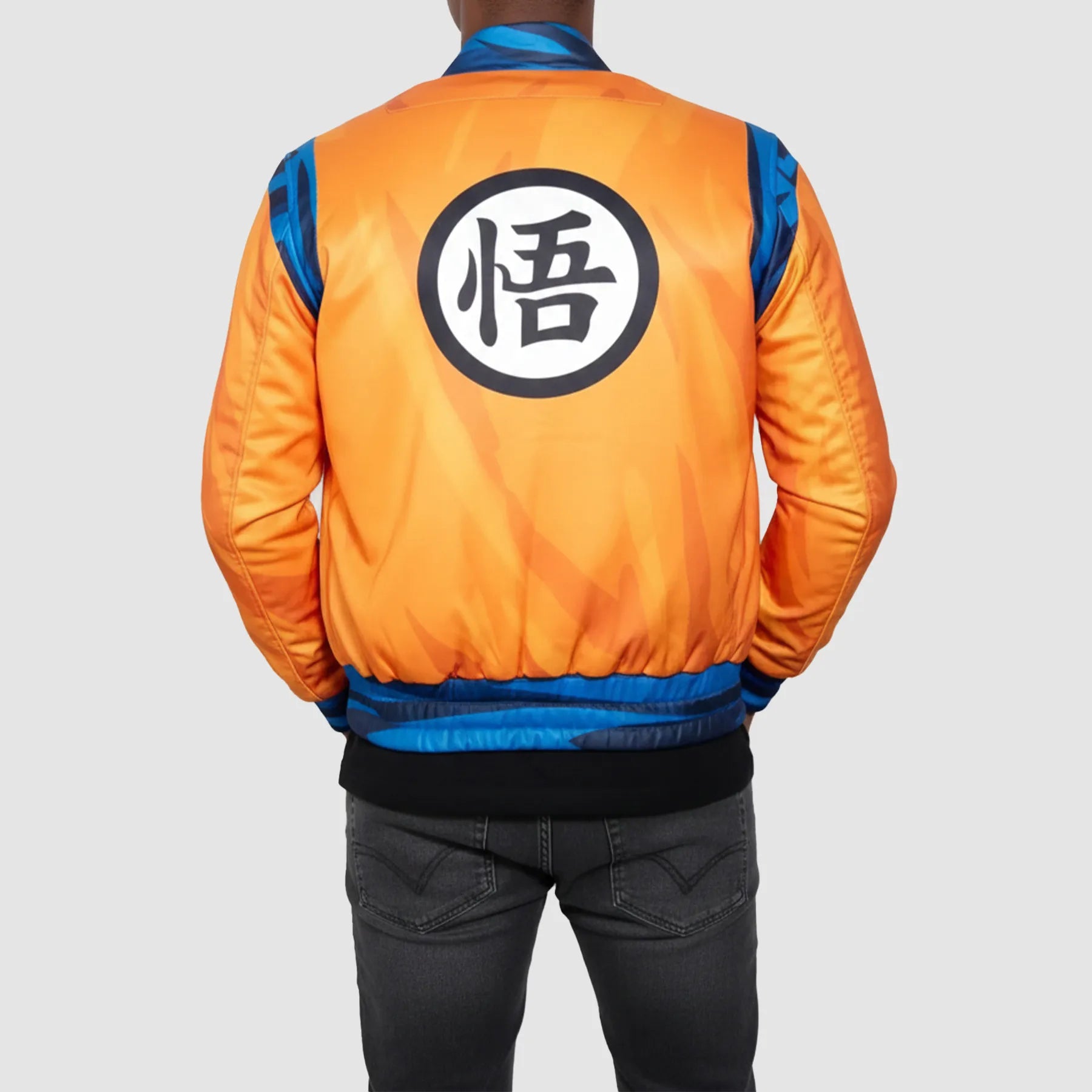 Men’s Goku Orange Bomber Jacket – Anime-Inspired Style