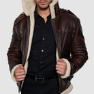 Men's Brown Resident Evil 4 Leon Kennedy Leather Jacket