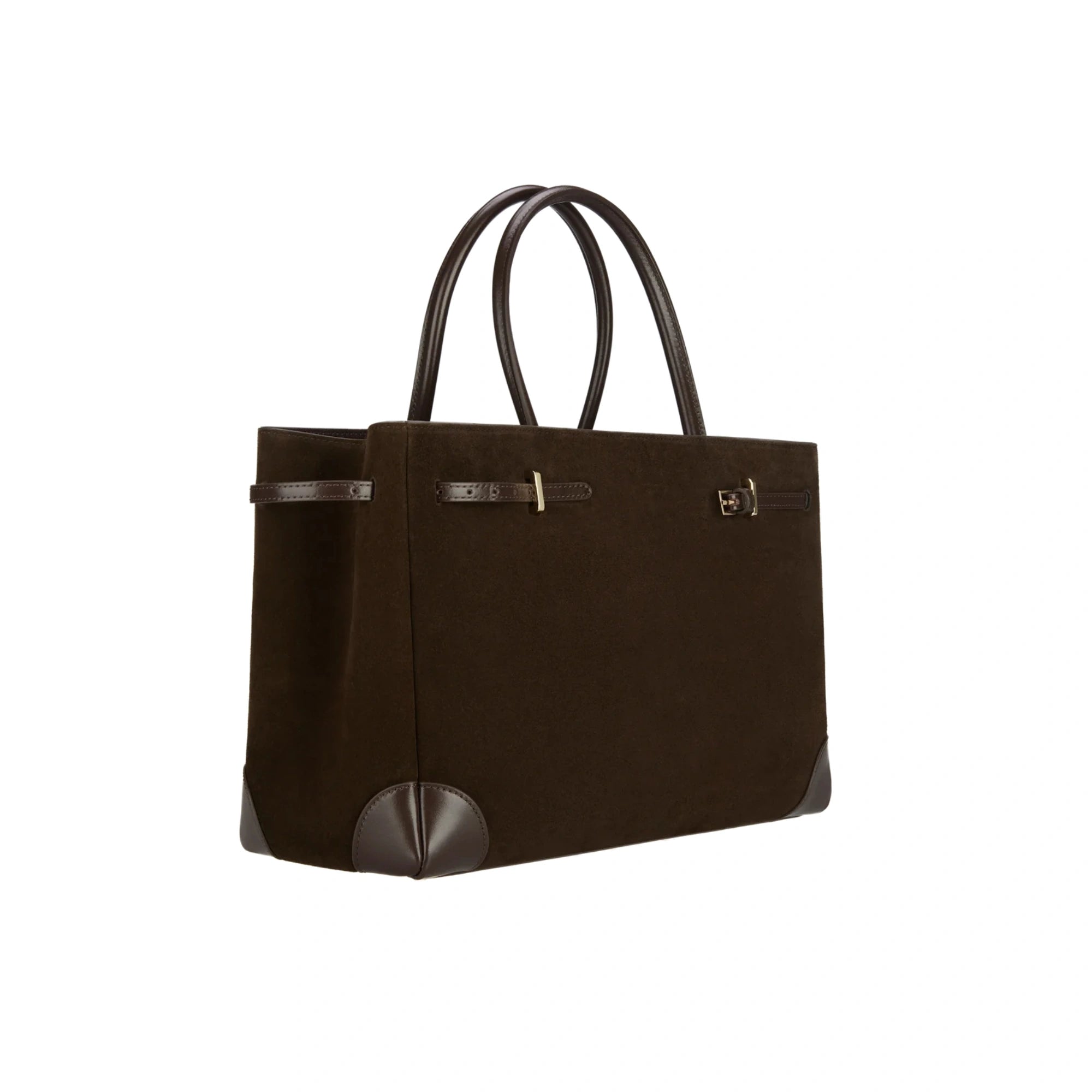 Espresso Suede 16" Book Tote
