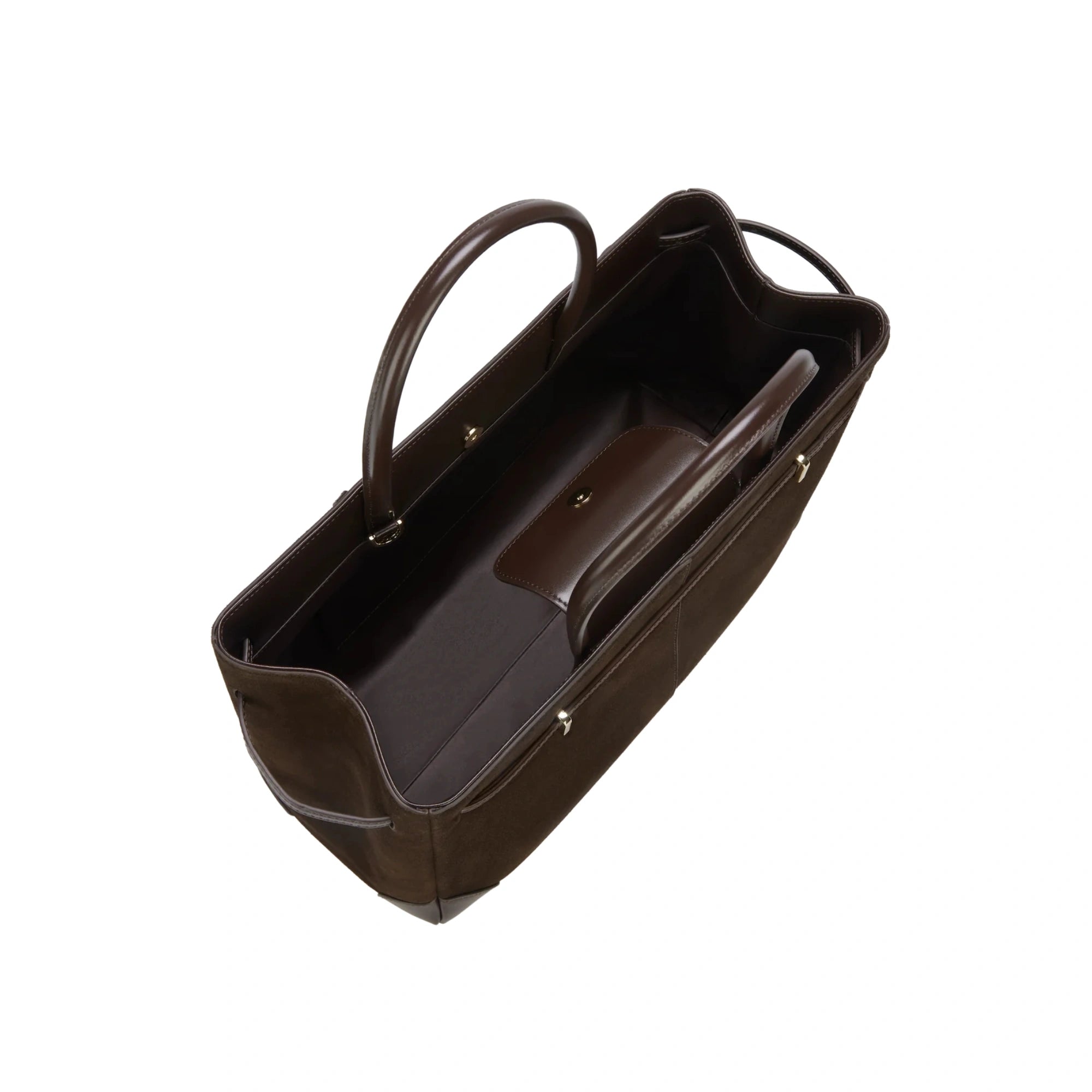 Espresso Suede 16" Book Tote