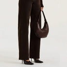 Medium Croissant Bag in Burgundy