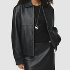 Oversized Leather Jacket For Women's – Bold in Black