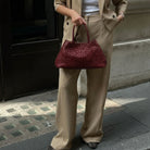Santa Croce Big Red Woven Leather Bag