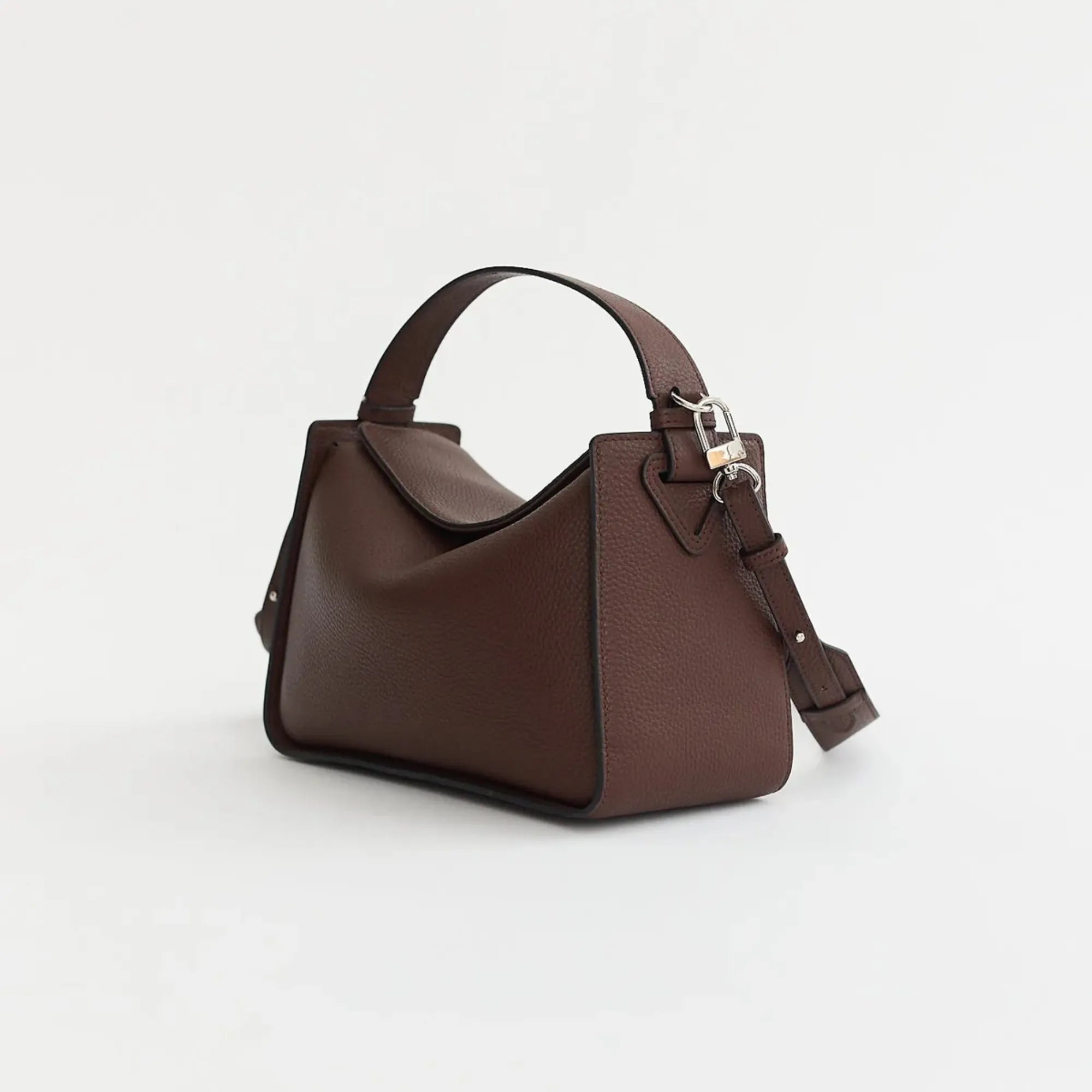 Clementine Bag Coffee Pebbled Leather Crossbody