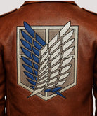Attack on Titan Jacket for Men – Brown Leather Bomber Style