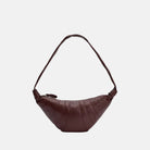 Medium Croissant Bag in Burgundy