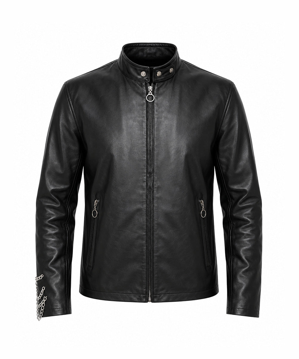 Eddie Munson black leather jacket inspired by Stranger Things
