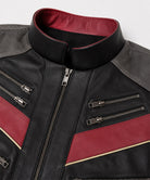 Men's Spider Man leather jacket inspired by the Miles Morales style, ideal for casual wear, cosplay events, comic conventions, and streetwear fashion.