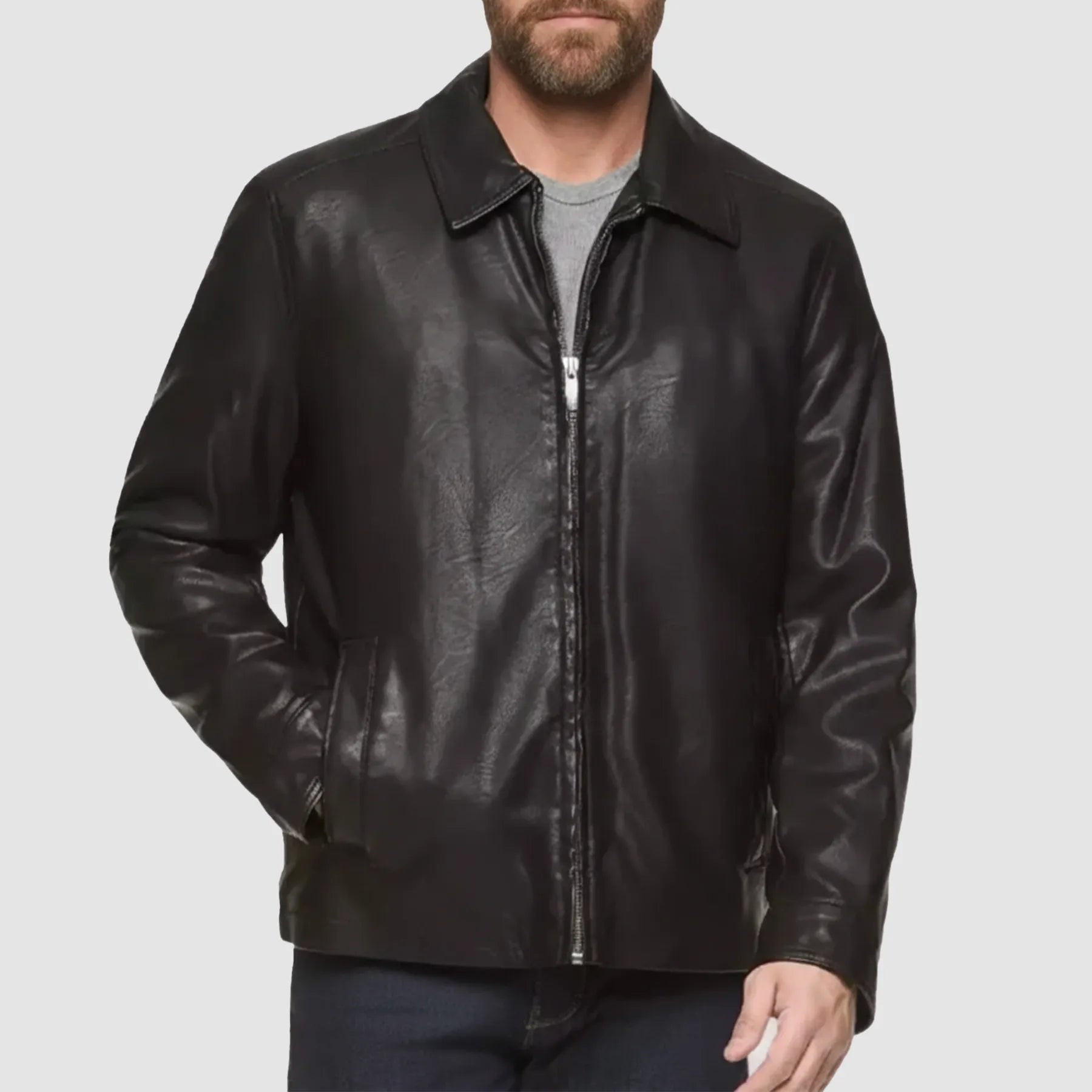 Tony Soprano Black Leather Jacket