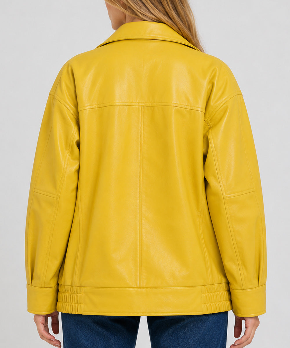 womens-yellow-leather-jacket-back
