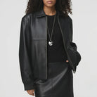 Oversized Leather Jacket For Women's – Bold in Black